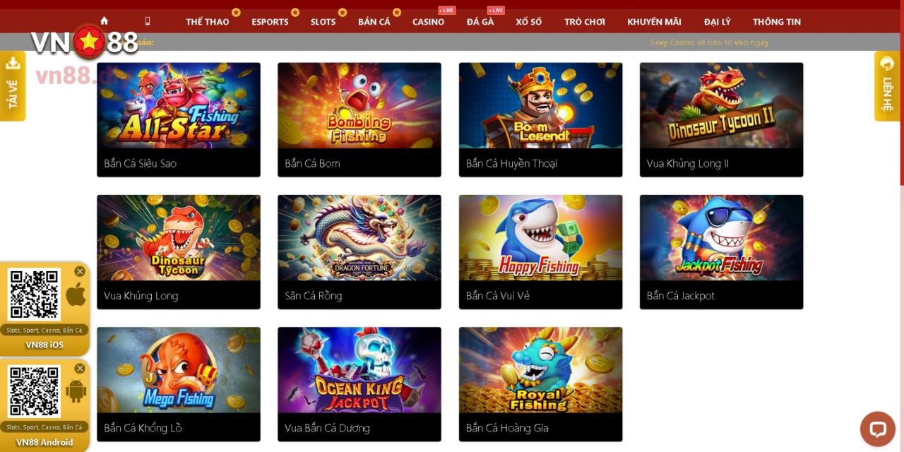 Tựa Game Bắn Cá Siêu Sao Trong Bắn Cá JILI VN88